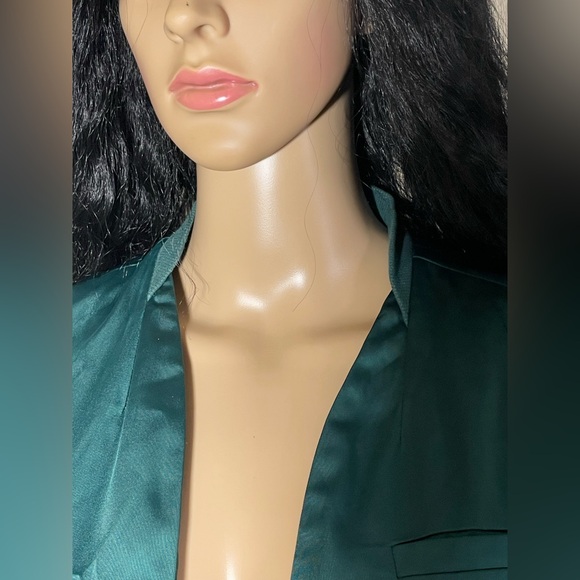 Sz 32 Vero Moda woman jacket/ blazer round long sleeve 3 pockets emerald green - Picture 11 of 13